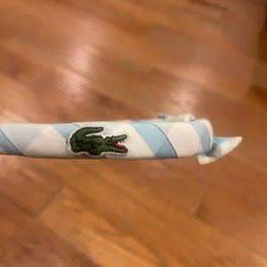 Lacoste blue and white kids headband with bow. Worn once. Like new condition.